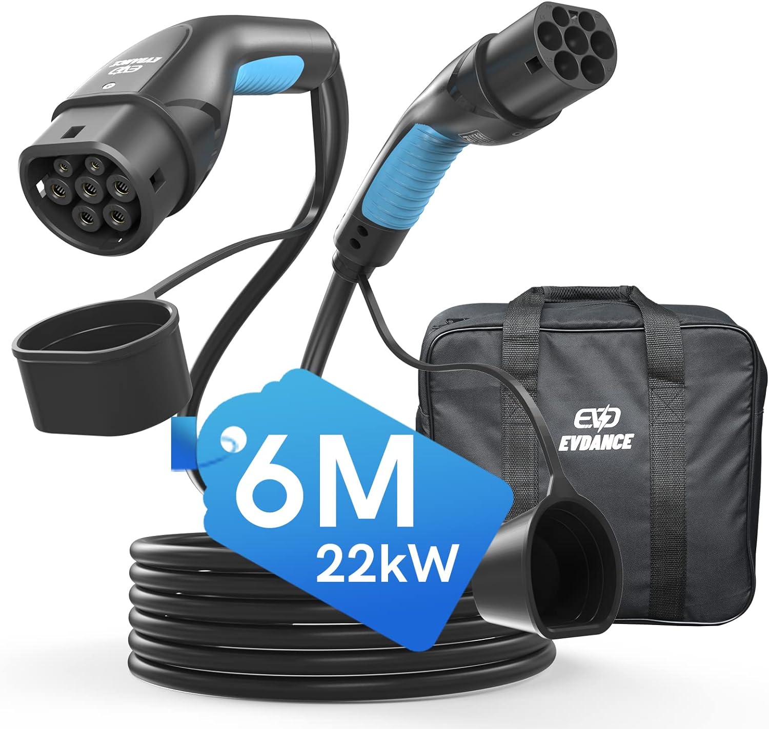 EVDANCE 6/8/10M EV Charging Ca - đánh giá và giá Ev Charger Type 2 22Kw 32A 3 Phase